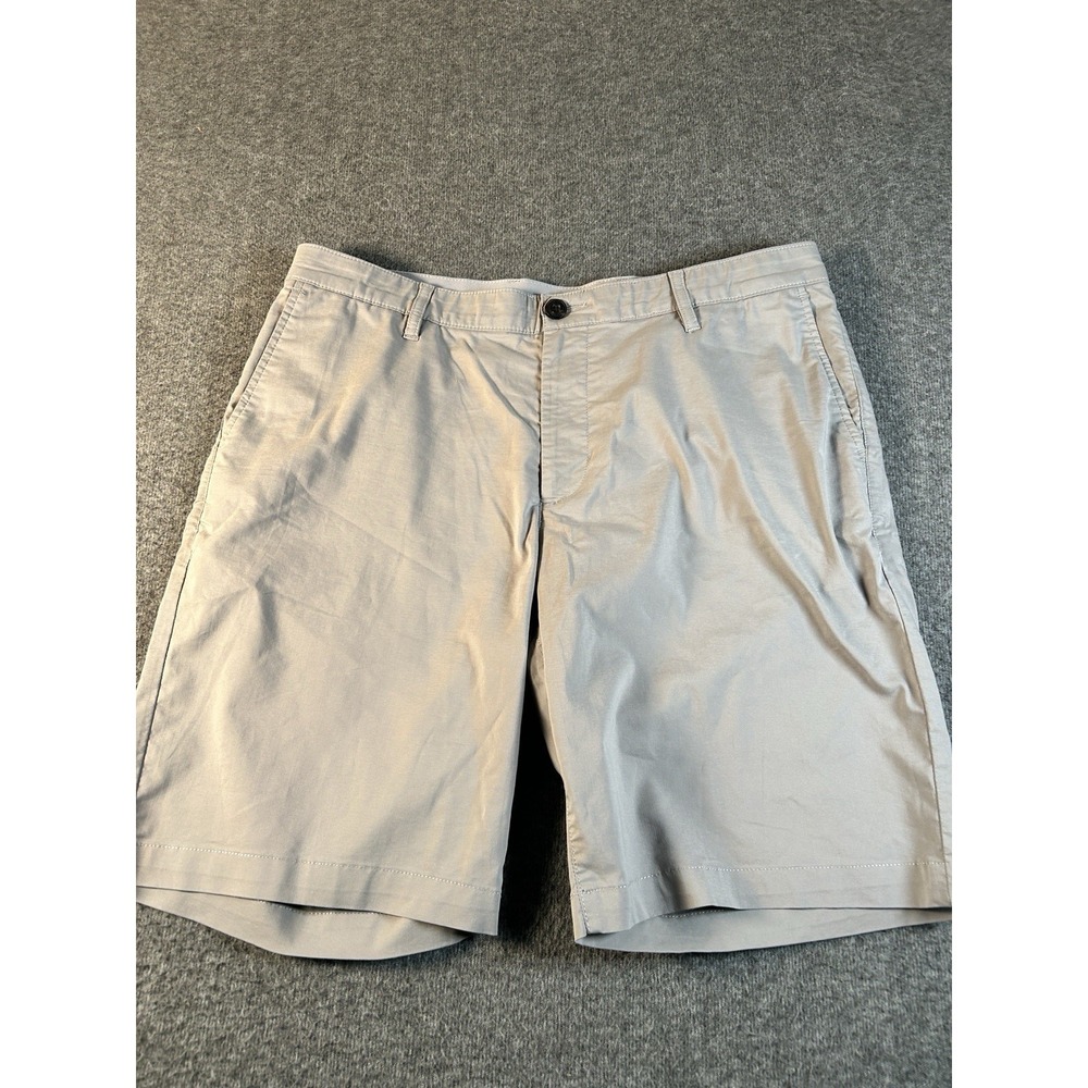 Faherty Shorts Mens 35 Gray Chino Comfort Preppy Casual 9" Inseam Golf Classic